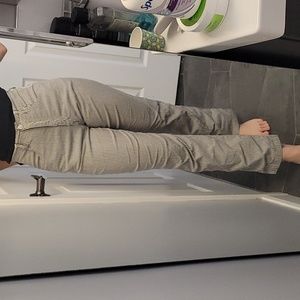 Armani ultra high waisted striped jeans